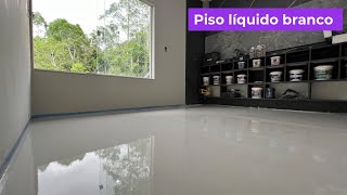 FAÇA VOCE MESMO PISO LIQUIDO BRANCO COM AUTONIVELANTE QUASE UM PORCELANATO LÍQUIDO [upl. by Nwaf]