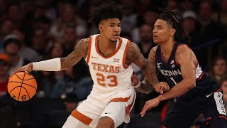 Dillon Mitchell and Rodney Terry Texas mens basketball postgame UConn  112023 [upl. by Nedle]