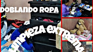 Limpieza extrema 🫧🧼Doblando ropa🎽👖👚🧦undiaconmigoencasa mividadiaria limpiezaextrema [upl. by Attikin]