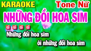 Karaoke Những Đồi Hoa Sim Nhạc Sống Tone Nữ  Beat Huỳnh Lê [upl. by Nyleaj804]