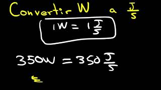 Convertir Watts a Joules por segundo W → Js [upl. by Atrim]