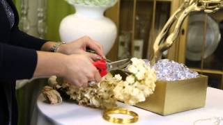 Attaching Silk Flowers on Branch Centerpieces  Wedding Decor [upl. by Marashio110]