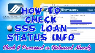 How to Check SSS Loan Status Info [upl. by Assetal]