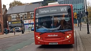 Ride on Metroline DE999 LK09EOA Enviro200 on Route W9 [upl. by Llohcin]