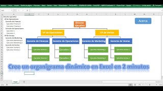 Cree un organigrama dinámico en Excel en 2 minutos [upl. by Yddet650]