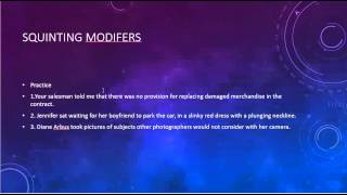 Squinting Modifiers and How to Avoid Them [upl. by Anali133]