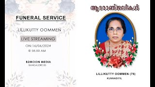 FUNERAL LILLIKUTTY OOMMEN [upl. by Clark]