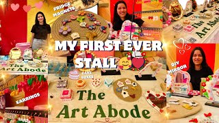 My First Ever Stall ❤️✨  THE ART ABODE clayart smallbusiness artist viralvideo [upl. by Florence273]