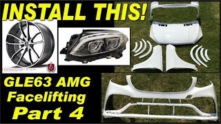 Mercedes W166 ML conversion to AMG GLE 63 full bodykit and 22quot wheels Part 4 [upl. by Lotte]