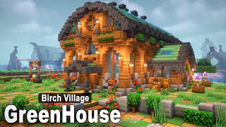 Minecraft How to build an AESTHETIC GREENHOUSE  Village Tutorial [upl. by Inama]