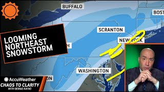 Looming Northeast Weekend Snowstorm  AccuWeather [upl. by Hsirehc498]