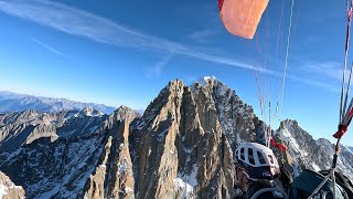 Aiguille Verte  Parapente [upl. by Ynaiffit]