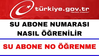 Su Abone No Nasıl Öğrenilir  Su Abone No Nerede Yazar [upl. by Aneleh709]