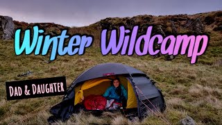 Dad amp Daughter Winter Wildcamp  A windy night in the Lake District  Hilleberg Allak 2 [upl. by Dorie]