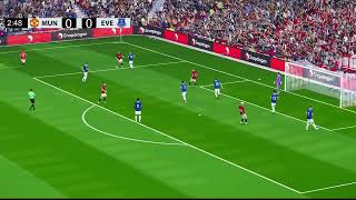 Manchester United vs Everton Premier League 2324 Full Match  Video Game Simulation PES 2021 [upl. by Bernhard]