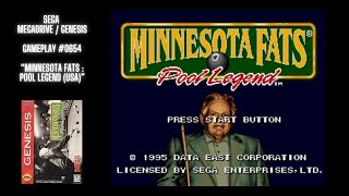 Minnesota Fats Pool Legend USA Genesis  Gameplay 0654 [upl. by Ellinet136]