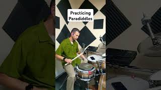 Practicing Basic Paradiddles drums drummer music [upl. by Anayt]