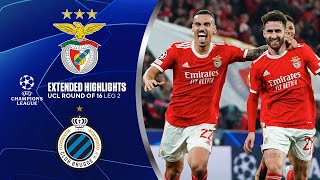 Benfica vs Club Brugge Extended Highlights  UCL Round of 16  Leg 2  CBS Sports Golazo [upl. by Miran]