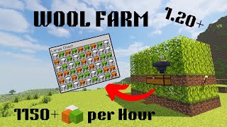 Minecraft WOOL FARM 120  WOOL FARM Tutorial [upl. by Uela]