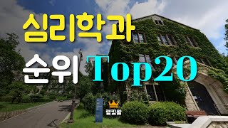 국내 심리학과 순위 Top 20 [upl. by Flossi774]