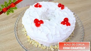 BOLO FOFO DE CEREJA COM CHANTILLY CASEIRO 544  Receitas da Mussinha [upl. by Huber]