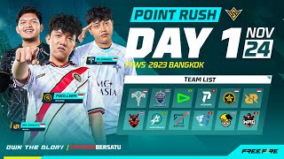 ID Free Fire World Series  Point Rush Day 1 [upl. by Yeniffit]