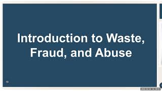 Preventing Improper Payments Waste Fraud and Abuse [upl. by Initirb]