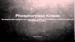 Medical vocabulary What does Phosphorylase Kinase mean [upl. by Retnuh20]