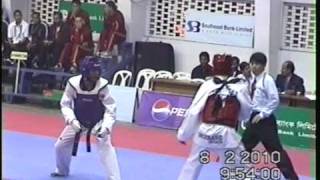 11th saf games bangladesh adil bin talat red vs tashi bhutan world takwondo [upl. by Willamina213]