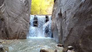 The Narrows Waterfall North Fork Falls at Zion National Park UT [upl. by Alad]