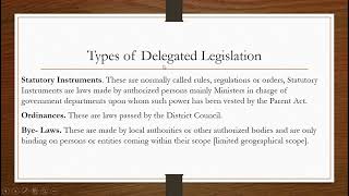 Delegated legislationBusiness law [upl. by Anear]