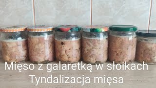 Mięso z galaretką w słoikach Tyndalizacja mięsa [upl. by Luamaj]