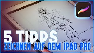 TUTORIAL Zeichnen auf dem iPad Pro amp Apple Pencil  DEUTSCH [upl. by Maidy]