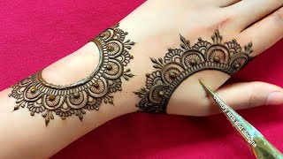 Very beautiful stylish back hand mehndi design  Easy mehndi  Simple mehndi  Mehndi design Mehndi [upl. by Grane273]