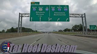 Interstate 40 East and Interstate 73 South in Greensboro [upl. by Akimak534]