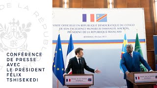 Conférence de presse du Président Emmanuel Macron et du Président Félix Tshisekedi [upl. by Biamonte]