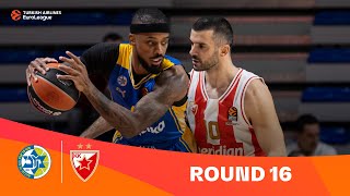 MaccabiZvezda  Round 16 Highlights  202324 Turkish Airlines EuroLeague [upl. by Bej]