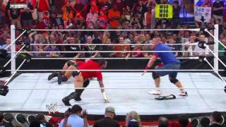 Raw John Cena Christian amp Mark Henry vs The Miz Alberto [upl. by Jehiel]