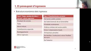 Jornada sobre conceptes bàsics del pressupost i les finances públiques part 2 26012022 [upl. by Bardo909]