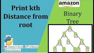 How to find nodes at kth distance from root [upl. by Joung]