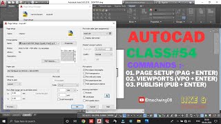 Page Setup Command  AutoCAD Page Setup Tutorial  How To Set Up Pages In AutoCAD  AutoCAD Class 54 [upl. by Sherar69]