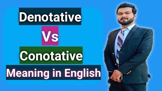 Denotative Vs Connotative MeaningEnglish Grammar [upl. by Otero]