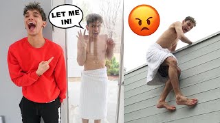 LOCKED OUT PRANK ON TWIN BROTHER [upl. by Mitch]