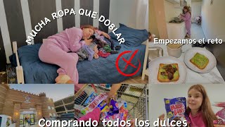 SIEMPRE SE ME JUNTA LA ROPA ❌ Empezamos el reto de alimentación  Comorando los dulces de la piñata [upl. by Saul]