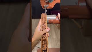 Sewing a Custom Belt • Leather Craft [upl. by Sanburn838]