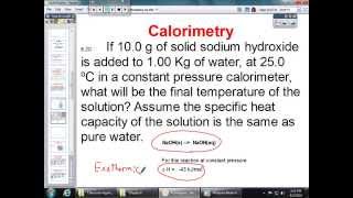 Chp 6 Calorimeter problem for AP Chemistry [upl. by Anitsua]