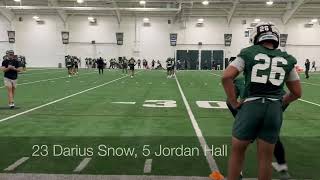 Michigan State Football Spring Practice  Day 1  Defense Drills [upl. by Ahsikit678]