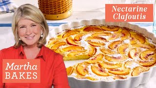 Martha Stewarts Nectarine Clafoutis  Martha Bakes Recipes  Martha Stewart Living [upl. by Anilrac]