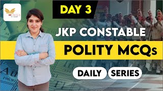 TOP MCQs Lec No3 of INDIAN POLITY for JKP CONSTABLE [upl. by Samy507]