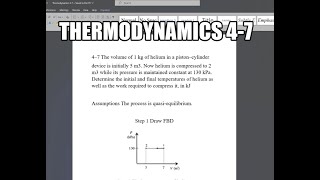 Thermodynamics 47 The volume of 1 kg of helium in a piston–cylinder device is initially 5 m3 Now [upl. by Kenyon13]